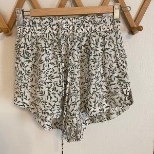 White Boho Linen Shorts